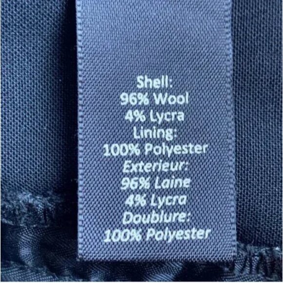 Elizabeth and James Black Wool Blend Pleated Front Dress Pants Size 6 - Picture 6 of 11